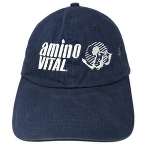 Big X Amino Vital Embroidered Blue One Size Baseball Cap Hat Slideback Cotton